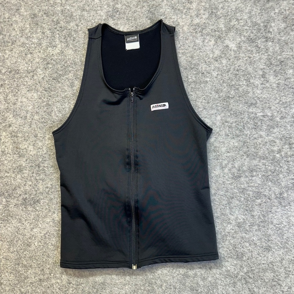 Hind Cycling Vest Men Small Black Excellent Drylete Full Zip USA Rear Pocket